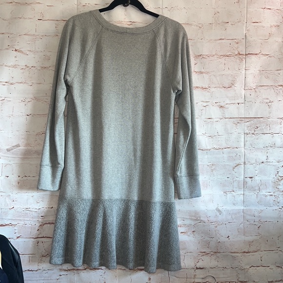 Cabi Flashdance jersey sweater drop waist dress 3459 grey S two tone soft knit - Picture 8 of 12